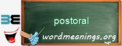 WordMeaning blackboard for postoral